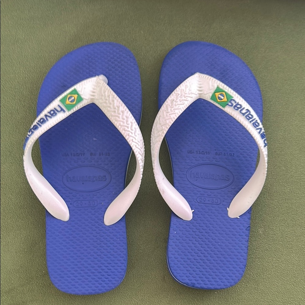Havaianas Classic Blue and White Sandals